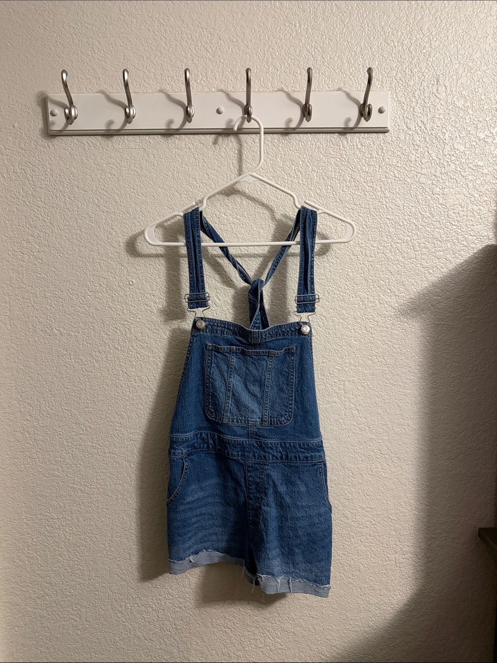 No Boundaries Denim Short Overalls Jumper - Classic Blue